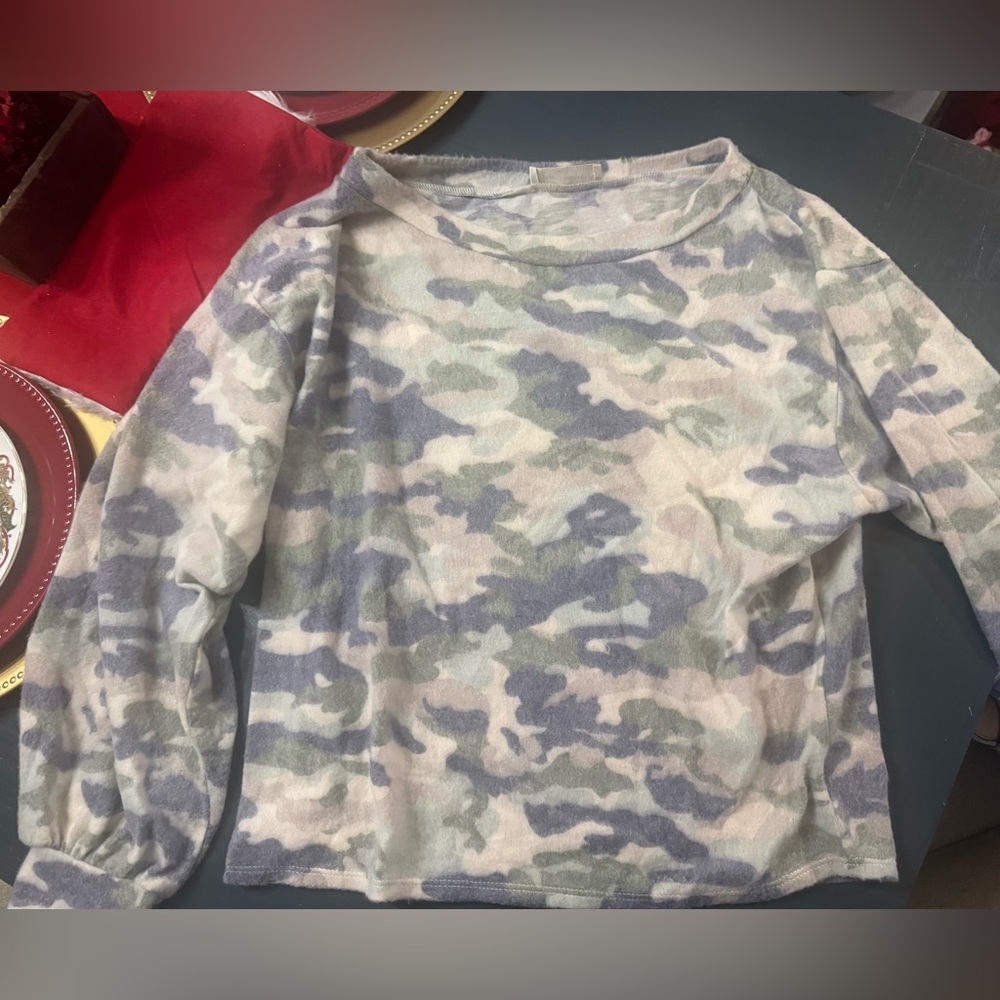 Camouflage Long Sleeve Top